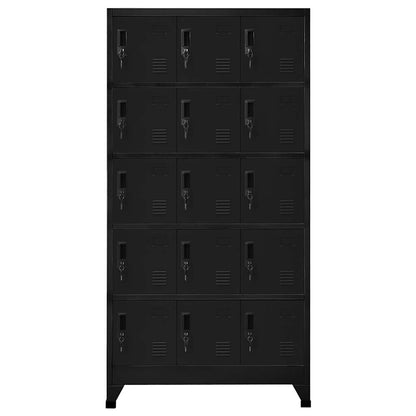 vidaXL Locker Cabinet Black 90x40x180 cm Steel