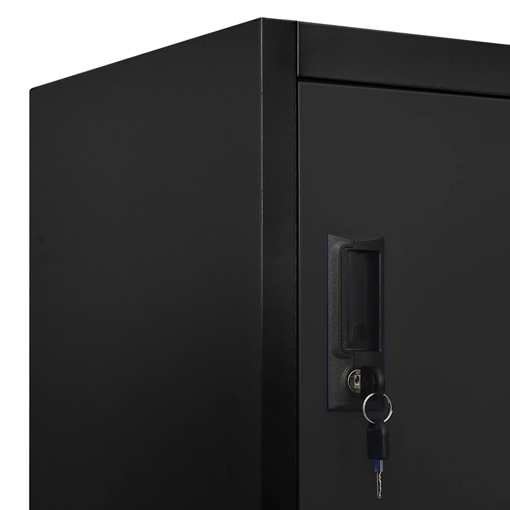 vidaXL Locker Cabinet Black 90x40x180 cm Steel