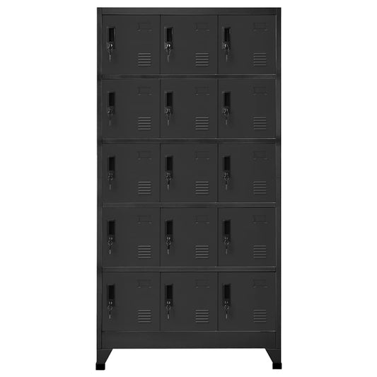 vidaXL Locker Cabinet Anthracite 90x40x180 cm Steel