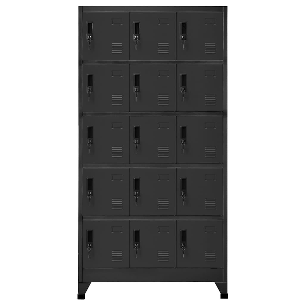 vidaXL Locker Cabinet Anthracite 90x40x180 cm Steel