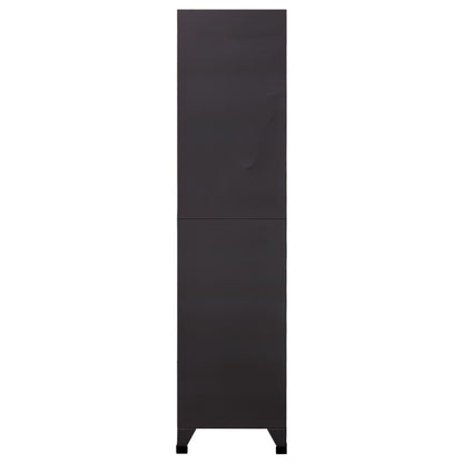 vidaXL Locker Cabinet Anthracite and Red 90x40x180 cm Steel