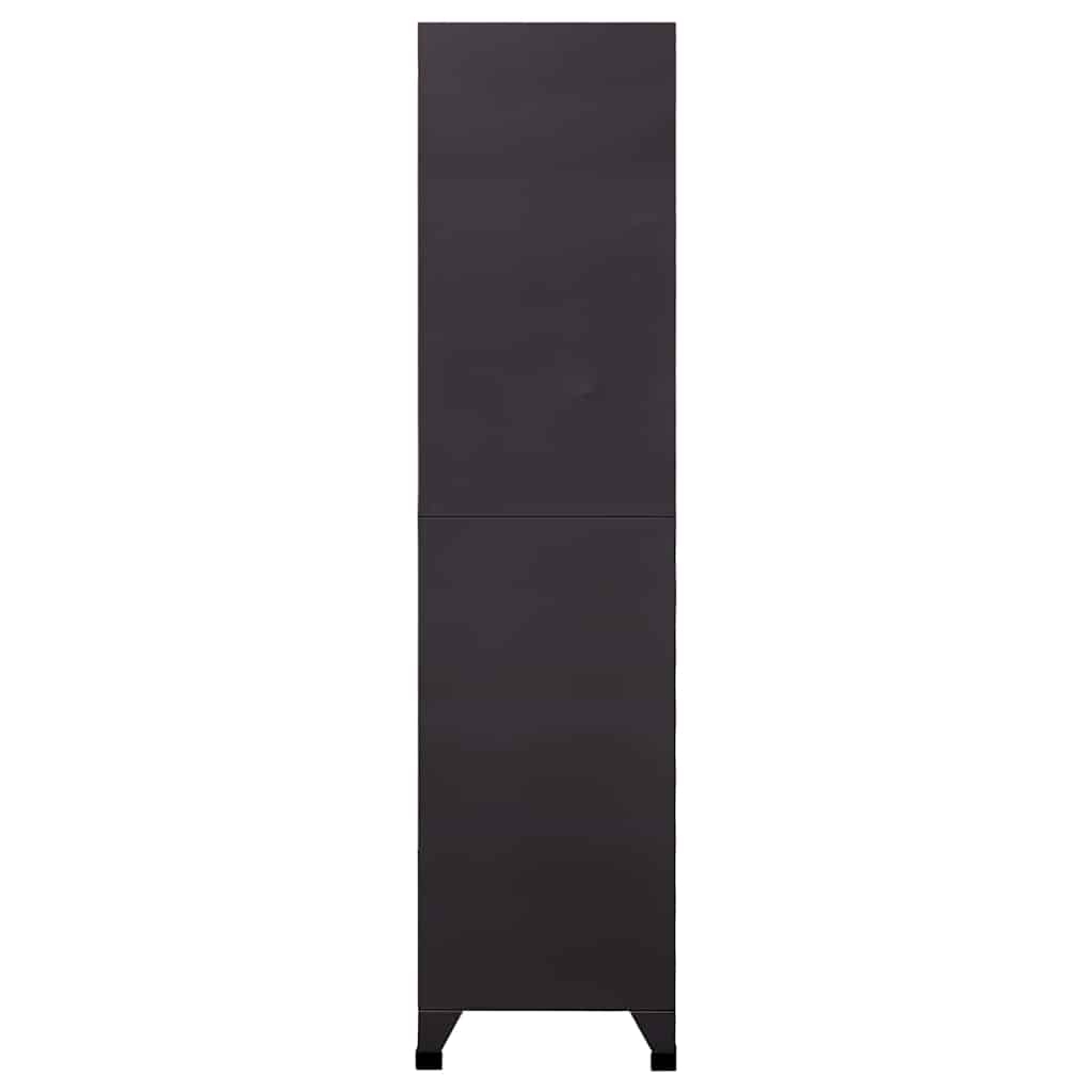 vidaXL Locker Cabinet Anthracite and Red 90x40x180 cm Steel