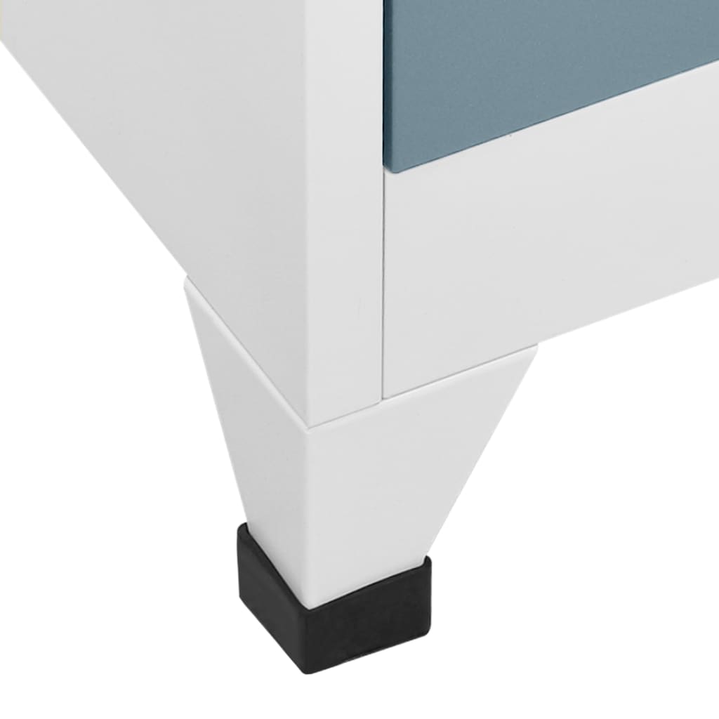 vidaXL Locker Cabinet Light Grey and Dark Grey 90x40x180 cm Steel