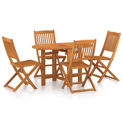 vidaXL Dining Set | Natural wood | Solid Acacia wood | Set | Collapsible