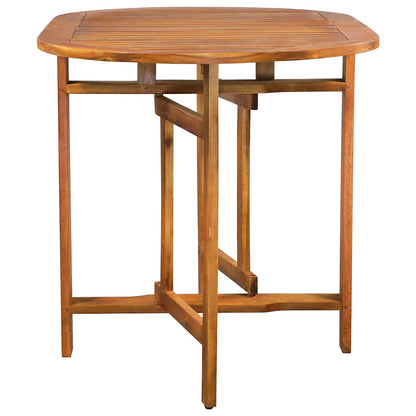 vidaXL Dining Set | Natural wood | Solid Acacia wood | Set | Collapsible