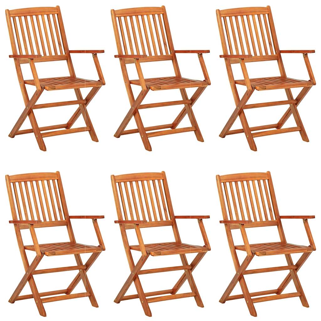 vidaXL 7 Piece Garden Dining Set 180x90x75 cm Solid Wood Acacia