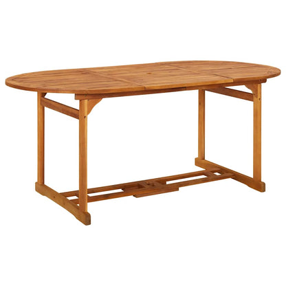vidaXL 7 Piece Garden Dining Set 180x90x75 cm Solid Wood Acacia