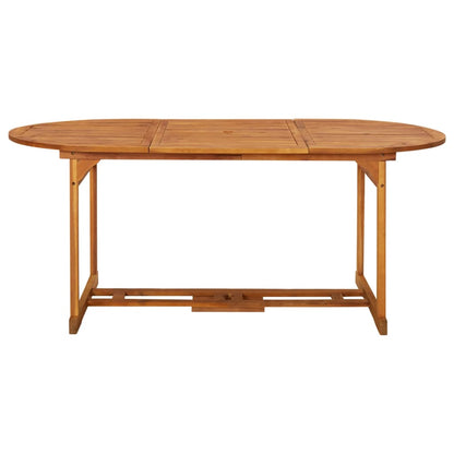 vidaXL Dining Set | Natural Acacia | Solid Acacia Wood | 7 pieces |  Foldable