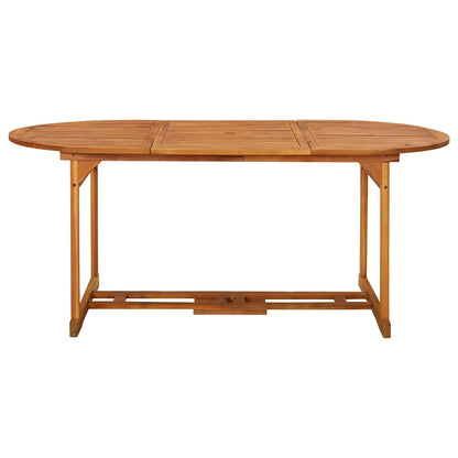 vidaXL 7 Piece Garden Dining Set 180x90x75 cm Solid Wood Acacia