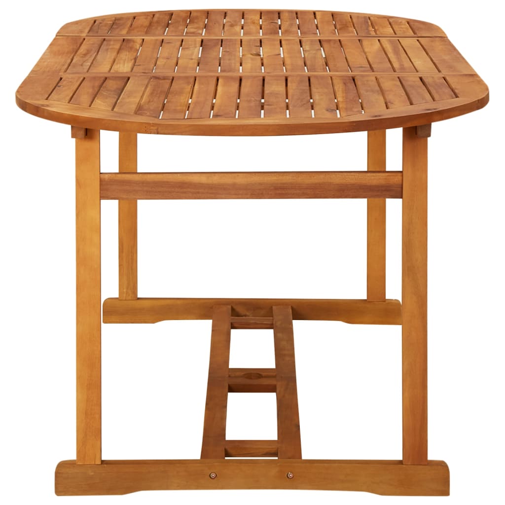 vidaXL Dining Set | Natural Acacia | Solid Acacia Wood | 7 pieces |  Foldable