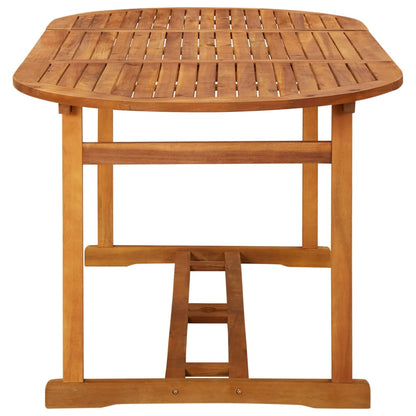 vidaXL Dining Set | Natural Acacia | Solid Acacia Wood | 7 pieces |  Foldable