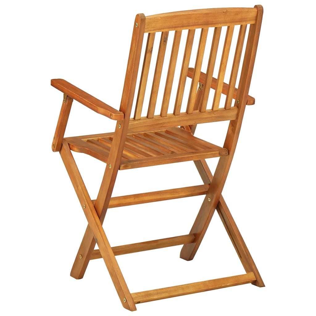 vidaXL Dining Set | Natural Wood | Solid Acacia wood | Large | Foldable
