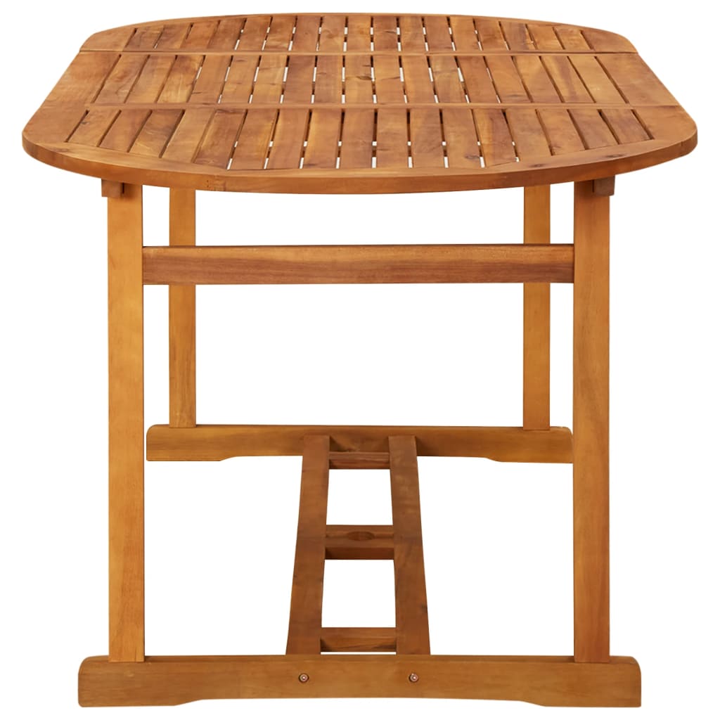 vidaXL Dining Set | Natural Wood | Solid Acacia wood | Large | Foldable