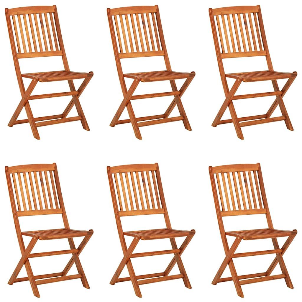 vidaXL Dining Set | Natural wood | Solid acacia wood | Large | Foldable