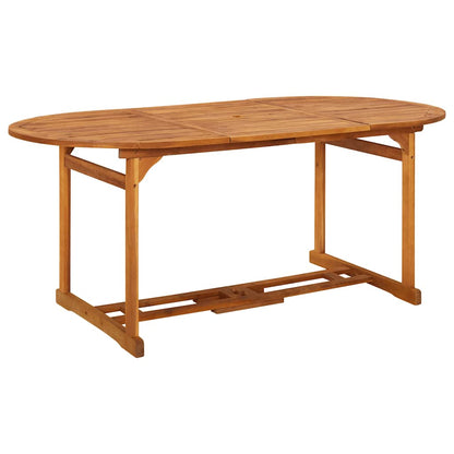 vidaXL 7 Piece Garden Dining Set 180x90x75 cm Solid Wood Acacia