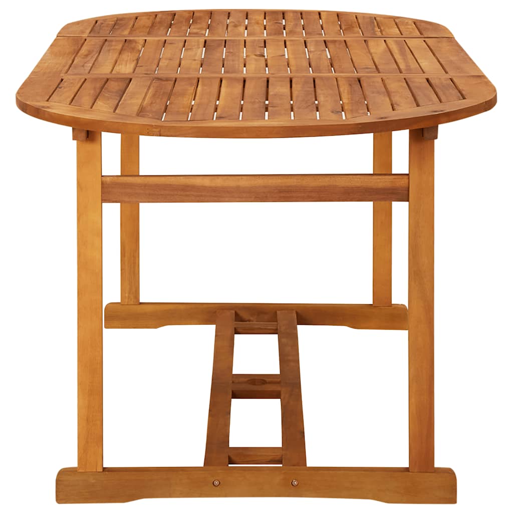 vidaXL Dining Set | Natural wood | Solid acacia wood | Large | Foldable