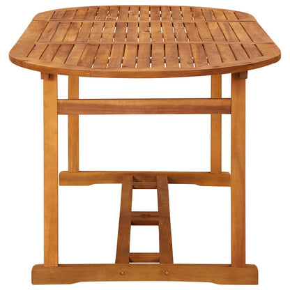vidaXL Dining Set | Natural wood | Solid acacia wood | Large | Foldable
