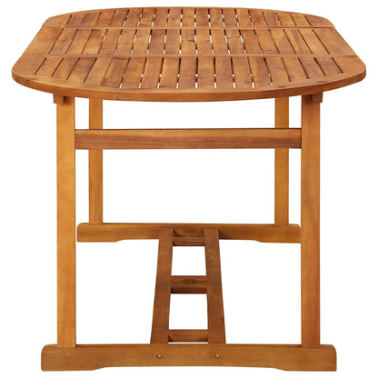 vidaXL 7 Piece Garden Dining Set 180x90x75 cm Solid Wood Acacia