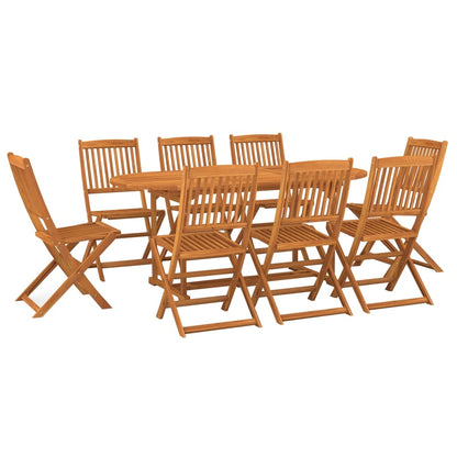 vidaXL Dining Set | Brown | Solid Acacia wood | 180x90x75 cm |  Foldable