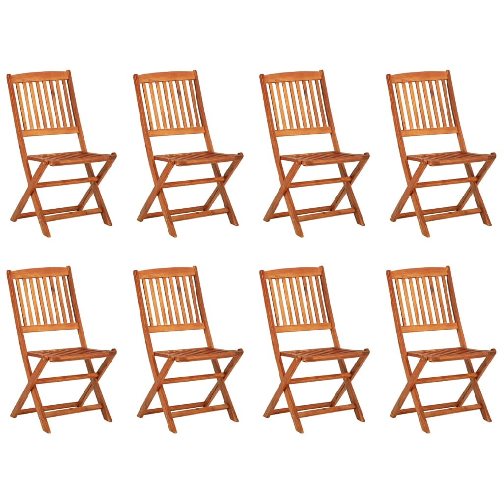 vidaXL Dining Set | Brown | Solid Acacia wood | 180x90x75 cm |  Foldable