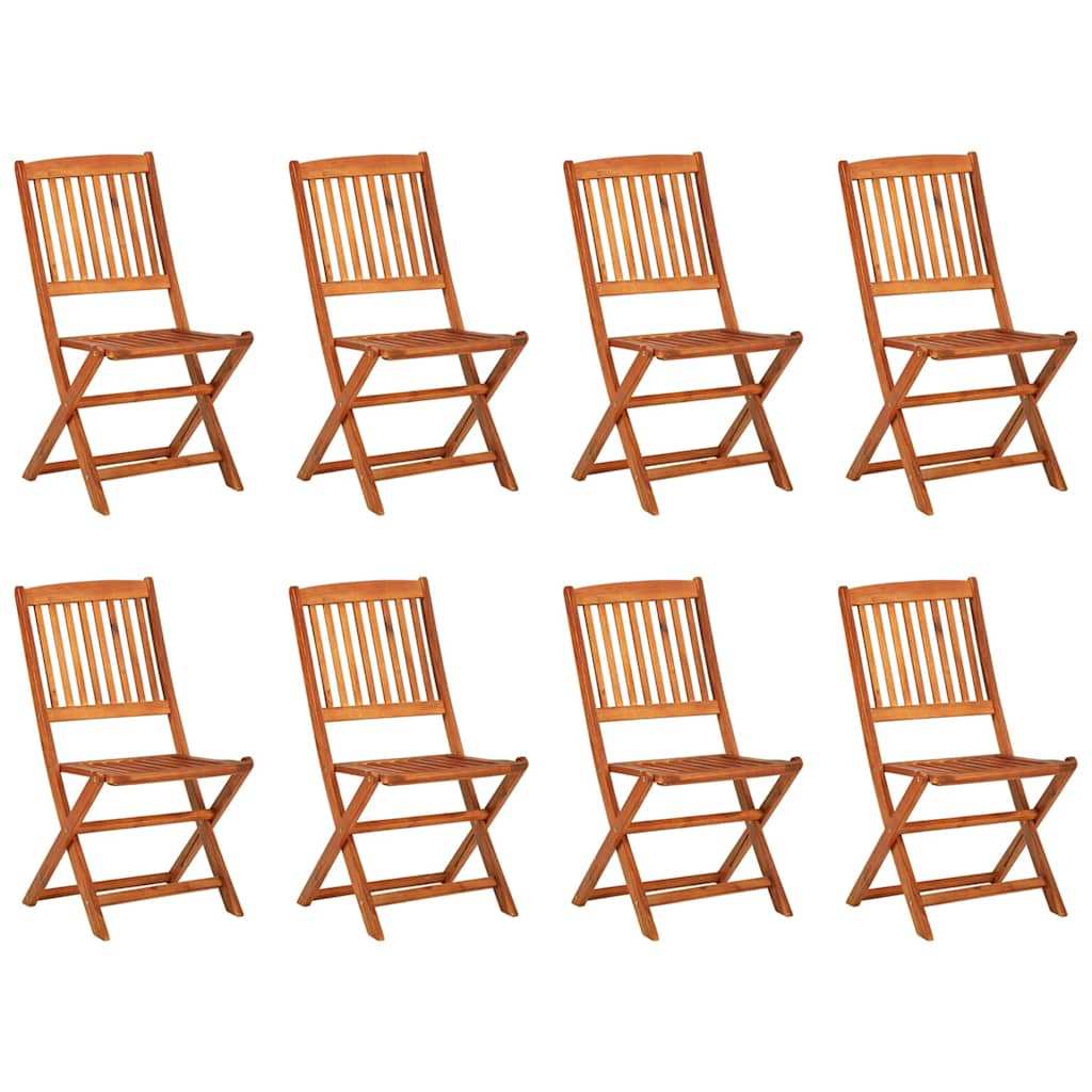 vidaXL 9 Piece Garden Dining Set 180x90x75 cm Solid Wood Acacia