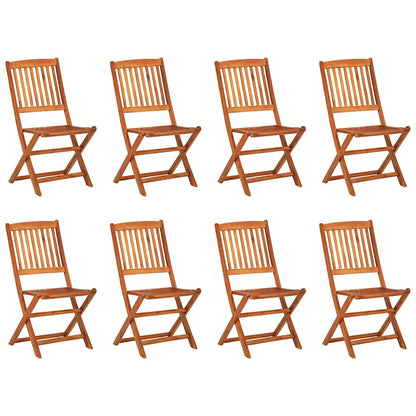 vidaXL 9 Piece Garden Dining Set 180x90x75 cm Solid Wood Acacia