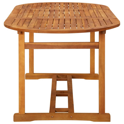 vidaXL Dining Set | Brown | Solid Acacia wood | 180x90x75 cm |  Foldable