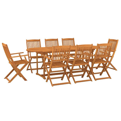vidaXL Dining Set | Natural wood | Solid acacia wood | 220 cm table length