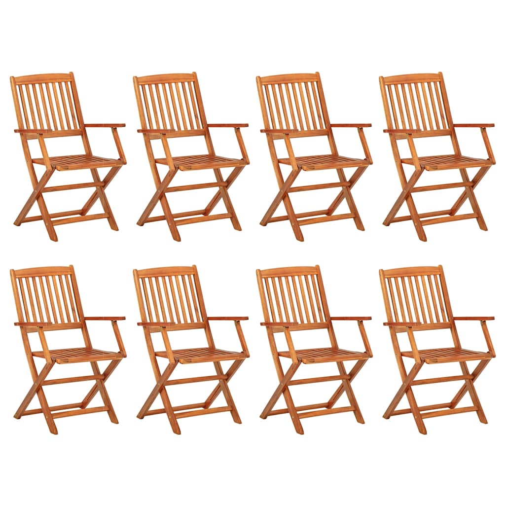 vidaXL Dining Set | Natural wood | Solid acacia wood | 220 cm table length