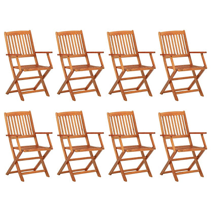vidaXL Dining Set | Natural wood | Solid acacia wood | 220 cm table length