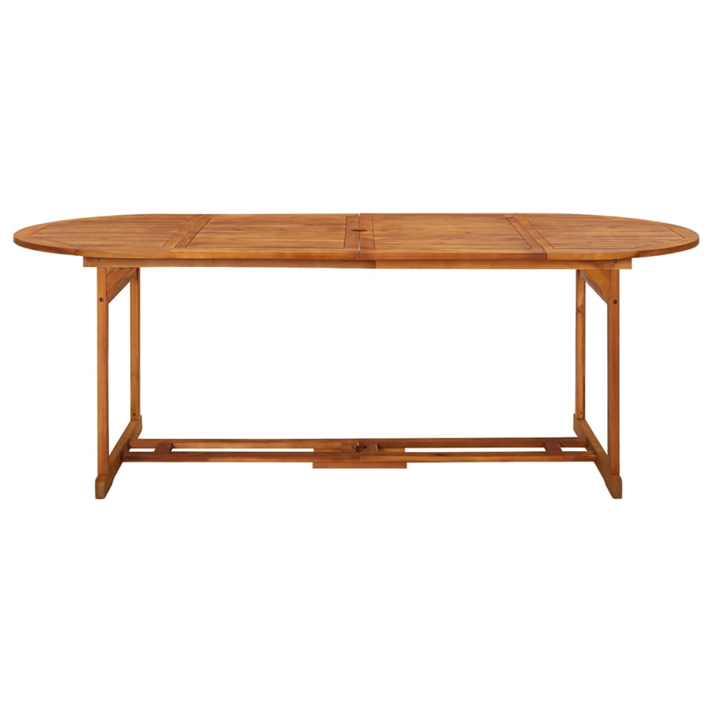 vidaXL Dining Set | Brown | Solid Acacia Wood | Large | Foldable | Dining Set