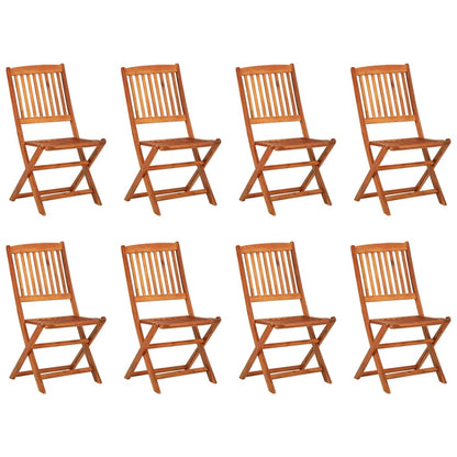 vidaXL Dining Set | Brown | Solid Acacia Wood | Large | Foldable | Dining Set