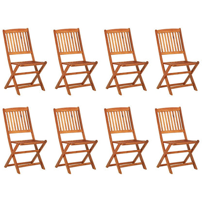 vidaXL 9 Piece Garden Dining Set 220x90x75 cm Solid Wood Acacia
