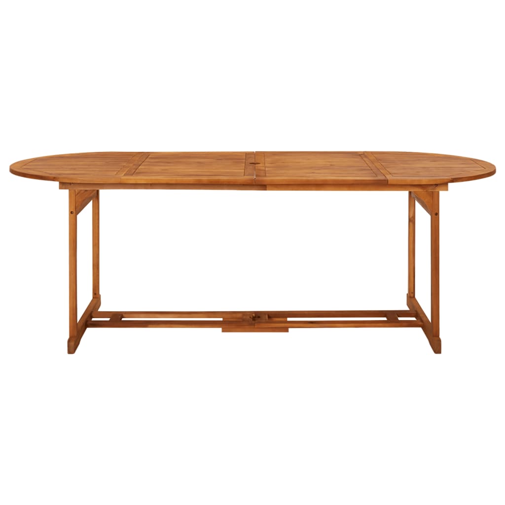 vidaXL Dining Set | Brown | Solid Acacia Wood | Large | Foldable | Dining Set