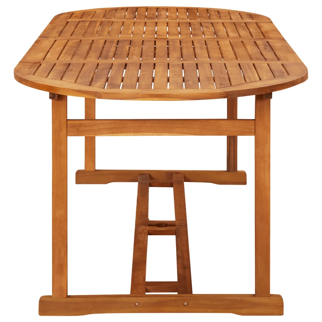 vidaXL Dining Set | Brown | Solid Acacia Wood | Large | Foldable | Dining Set