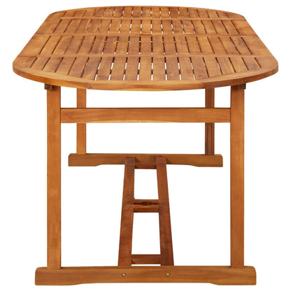 vidaXL Dining Set | Brown | Solid Acacia wood | N/A |  Foldable