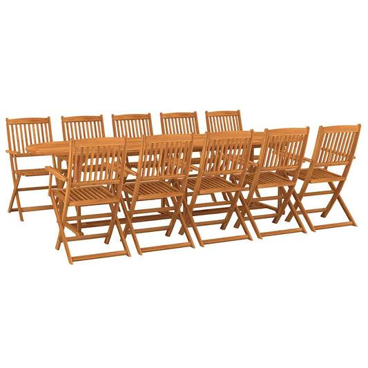 vidaXL Dining Set | Acacia wood | Solid acacia wood | Large | Foldable
