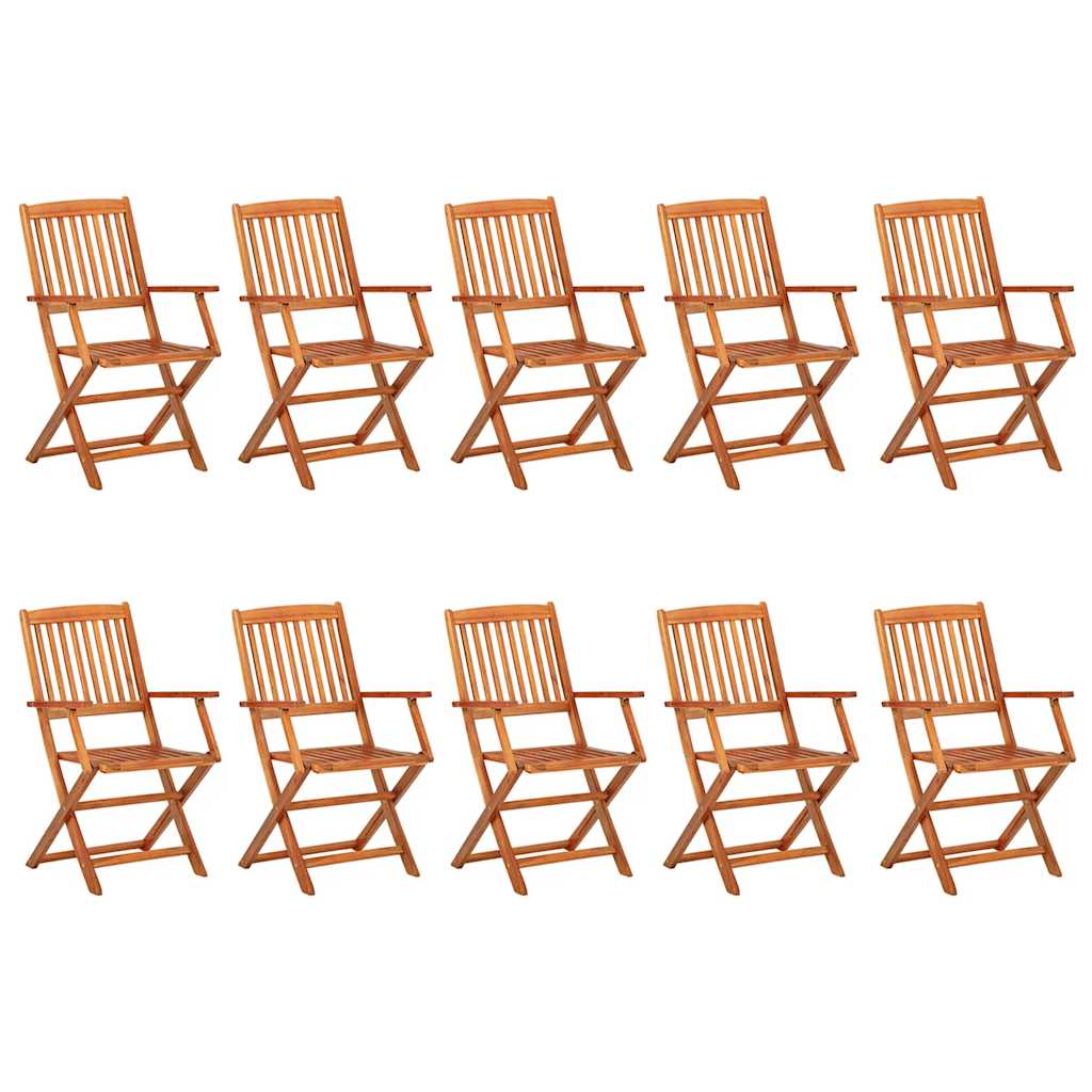 vidaXL Dining Set | Acacia wood | Solid acacia wood | Large | Foldable