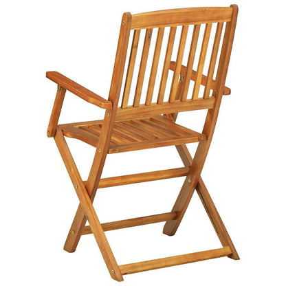 vidaXL Dining Set | Acacia wood | Solid acacia wood | Large | Foldable
