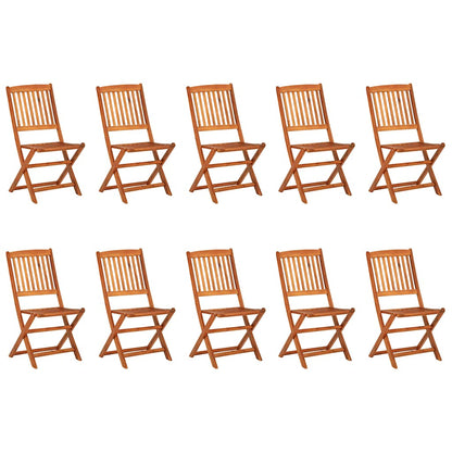 vidaXL Dining Set | Wood | Solid Acacia Wood | Large | Foldable