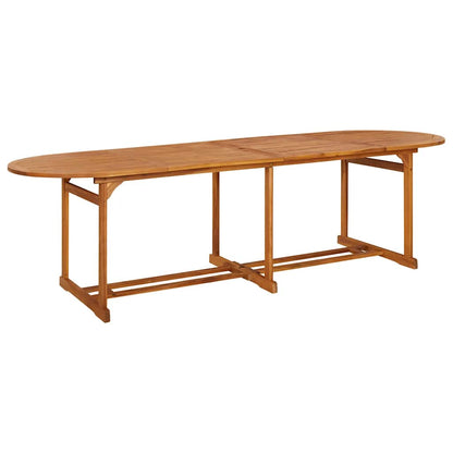 vidaXL Dining Set | Wood | Solid Acacia Wood | Large | Foldable