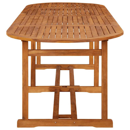 vidaXL Dining Set | Wood | Solid Acacia Wood | Large | Foldable