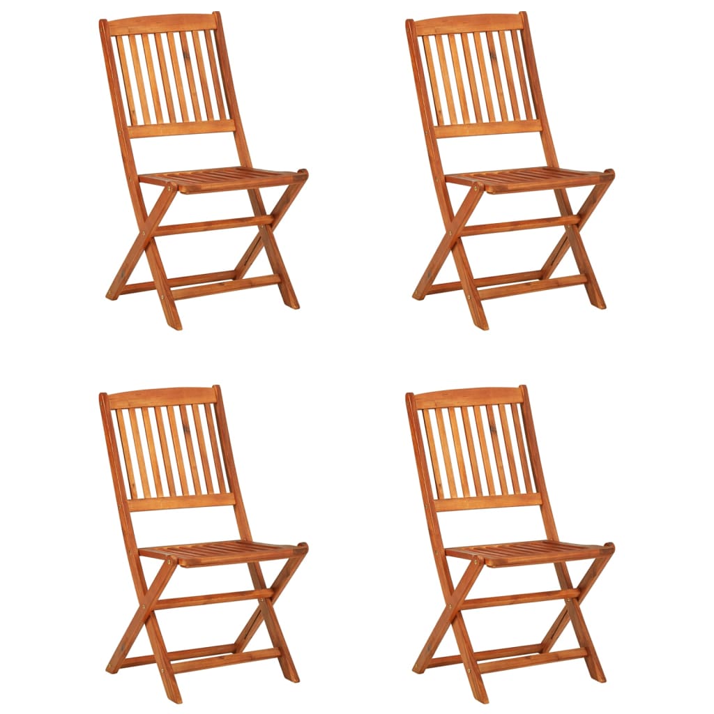 vidaXL Dining Set | Brown | Solid Acacia Wood | Large | Collapsible