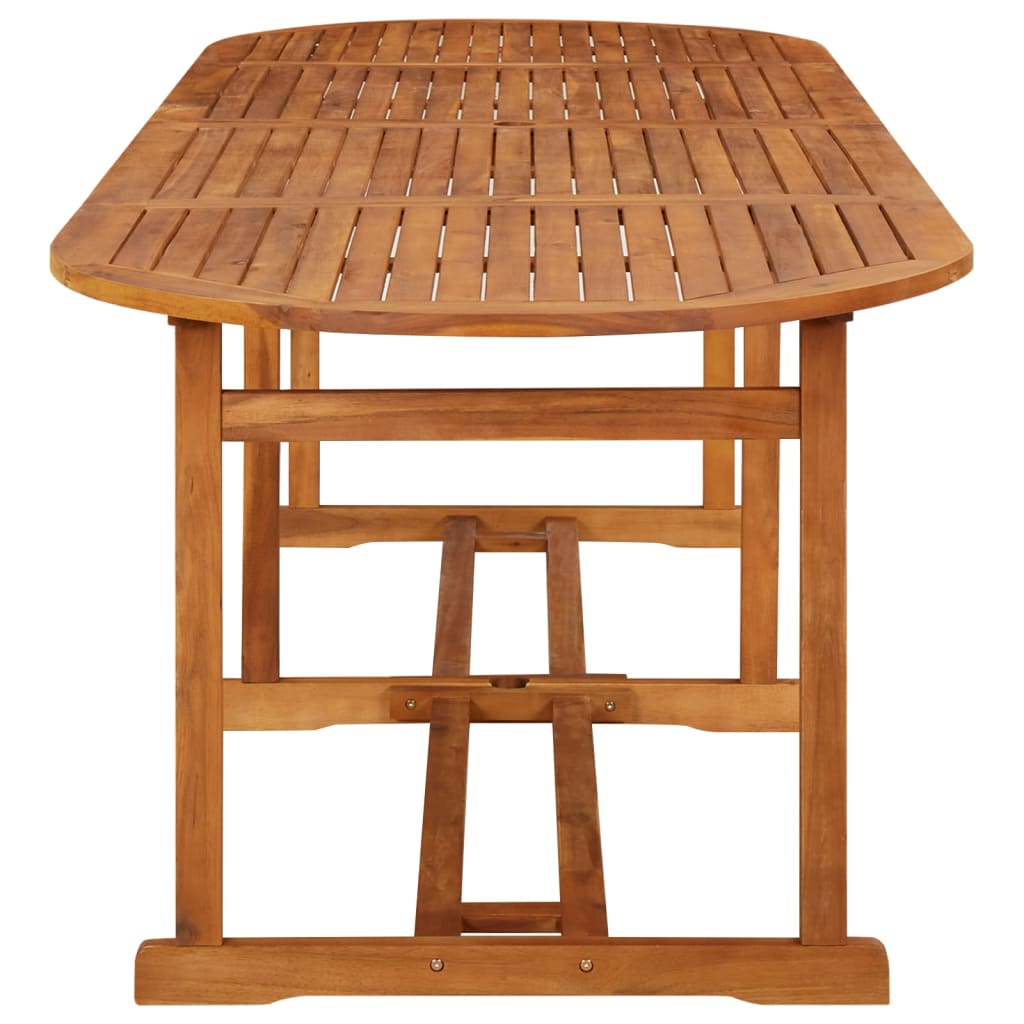 vidaXL Dining Set | Brown | Solid Acacia Wood | Large | Collapsible