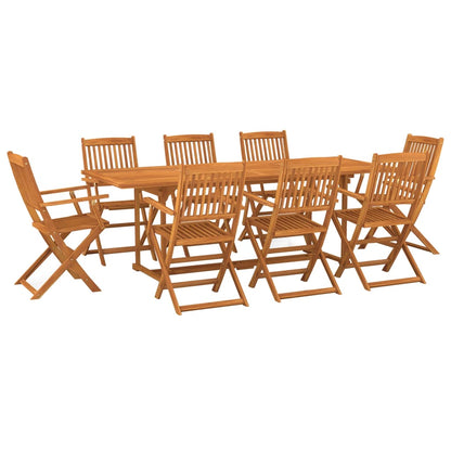 vidaXL Dining Set | Acacia Wood Tone | Solid Acacia Wood | 9 Piece Set
