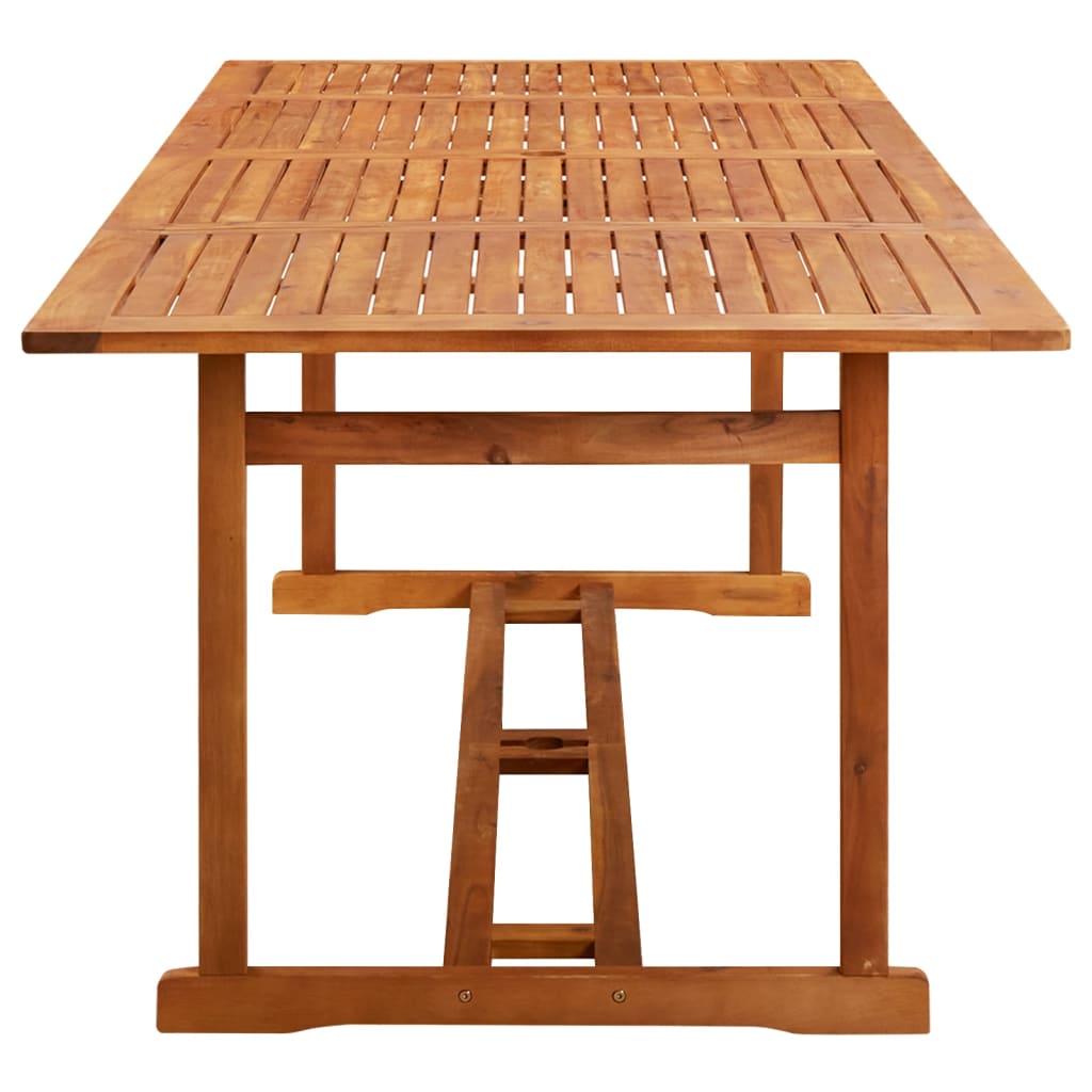 vidaXL Dining Set | Acacia Wood Tone | Solid Acacia Wood | 9 Piece Set