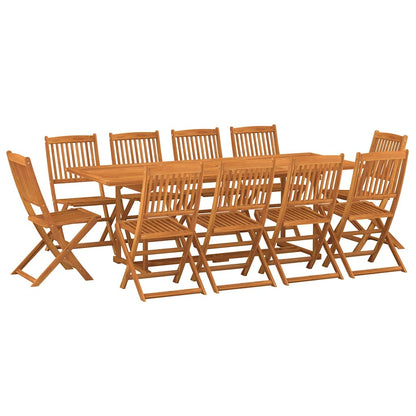 vidaXL Dining Set | Brown | Solid Acacia wood | Large | Foldable | Dining Set