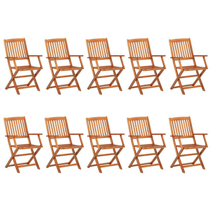 vidaXL Dining Set | Brown | Solid Acacia wood | Large | Foldable | Dining Set