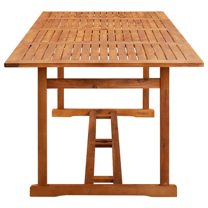 vidaXL Dining Set | Brown | Solid Acacia wood | Large | Foldable | Dining Set