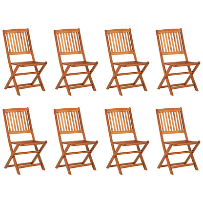 vidaXL 9 Piece Garden Dining Set 220x90x75 cm Solid Wood Acacia